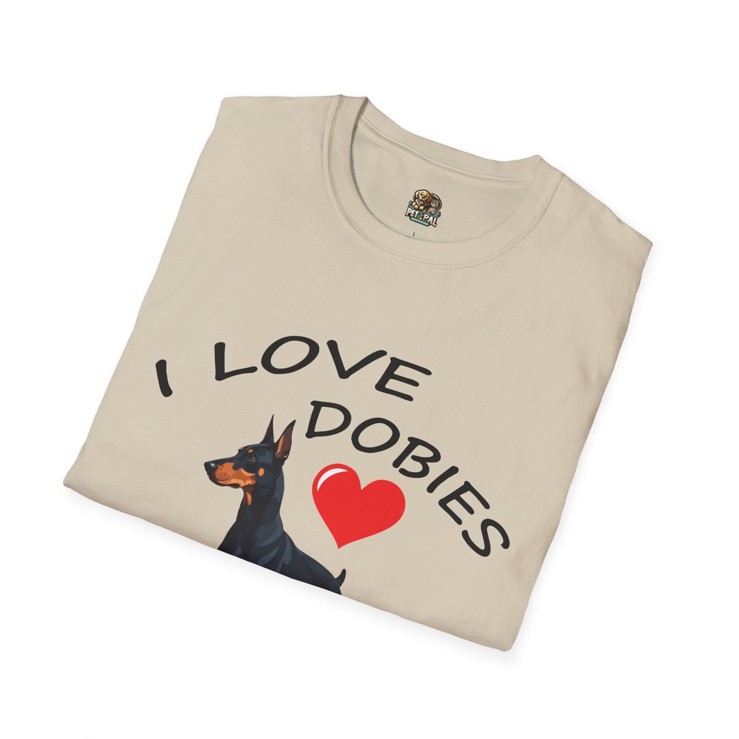 I Love Dobies Unisex Softstyle T-Shirt | Perfect Gift for Dog Lovers