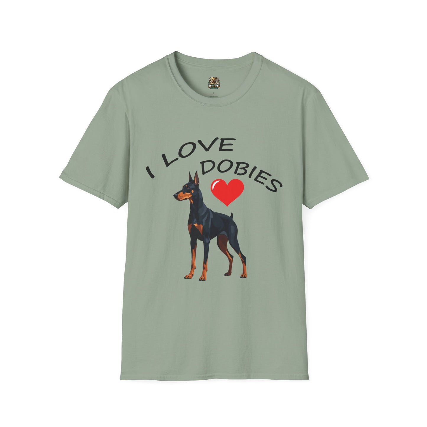 I Love Dobies Unisex Softstyle T-Shirt | Perfect Gift for Dog Lovers