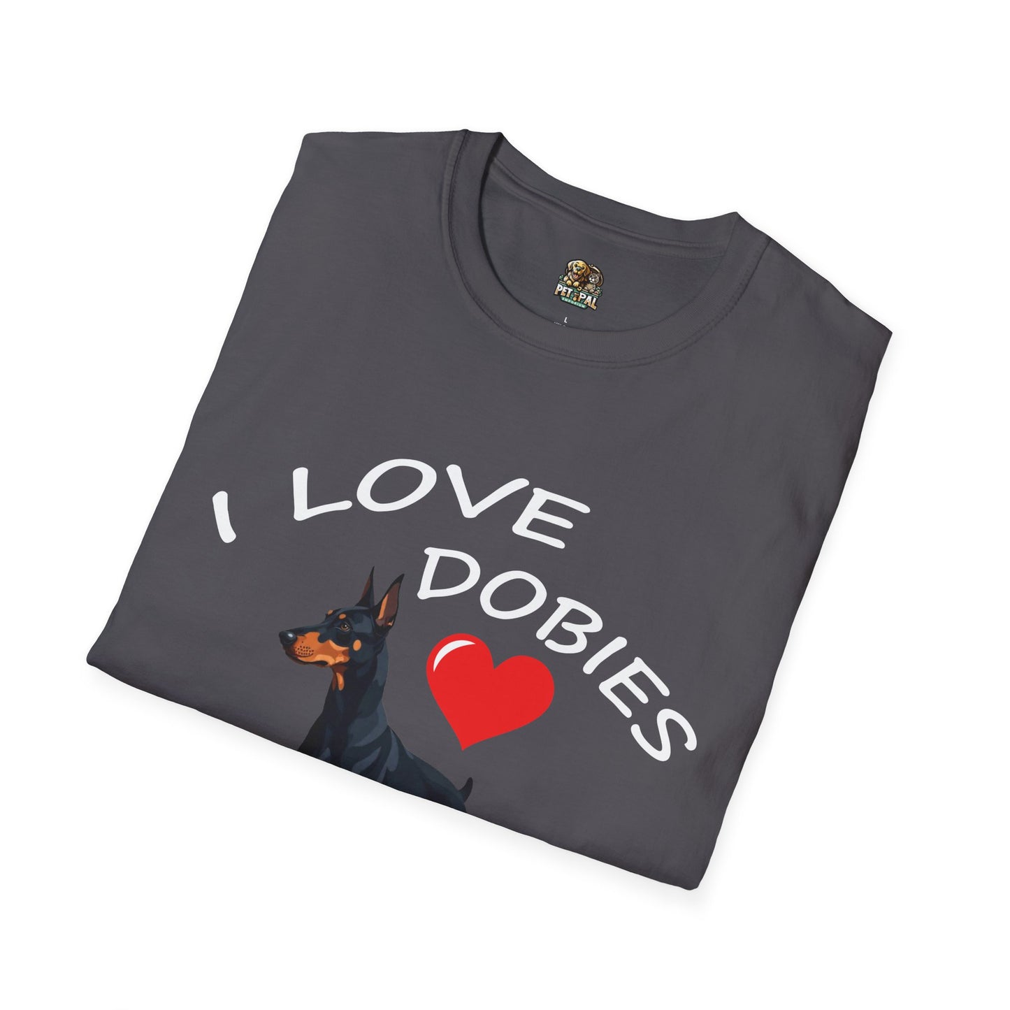 I Love Dobies Unisex Softstyle T-Shirt | Perfect Gift for Dog Lovers
