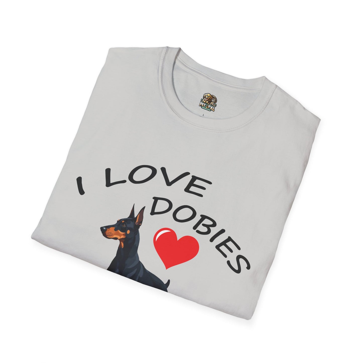 I Love Dobies Unisex Softstyle T-Shirt | Perfect Gift for Dog Lovers