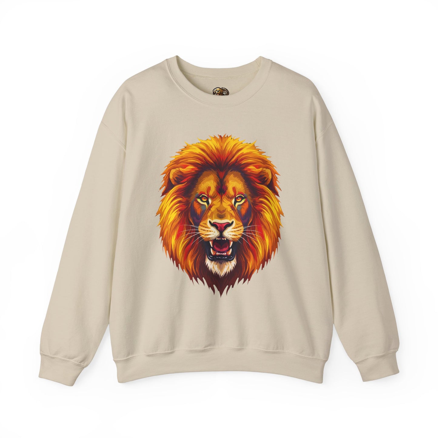Lion Graphic Sweatshirt, Unisex Heavy Blend Crewneck, Bold Animal Spirit Wear, Gift for Animal Lovers, Cozy Fashion for All