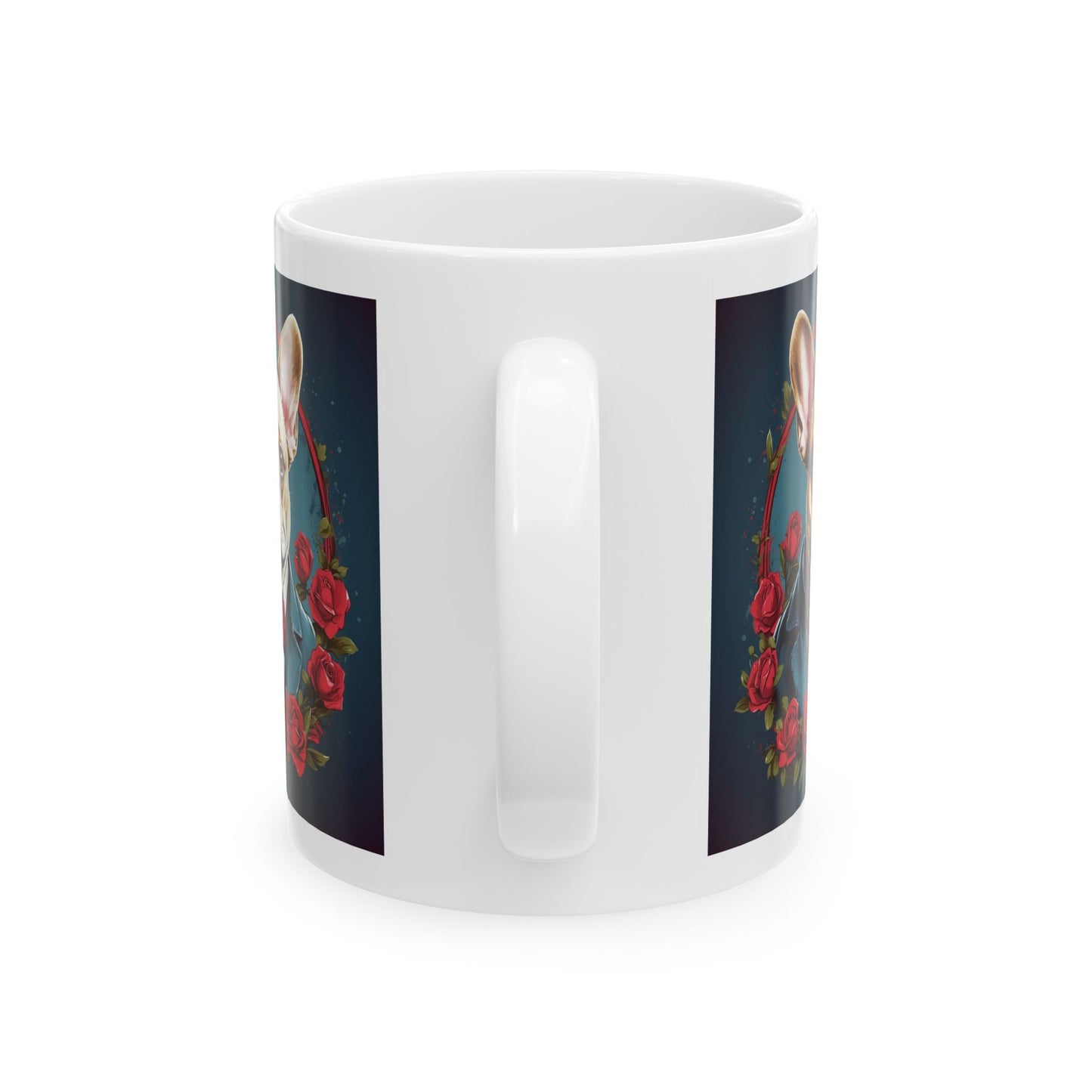 Frenchie Ceramic Mug, (11oz, 15oz)