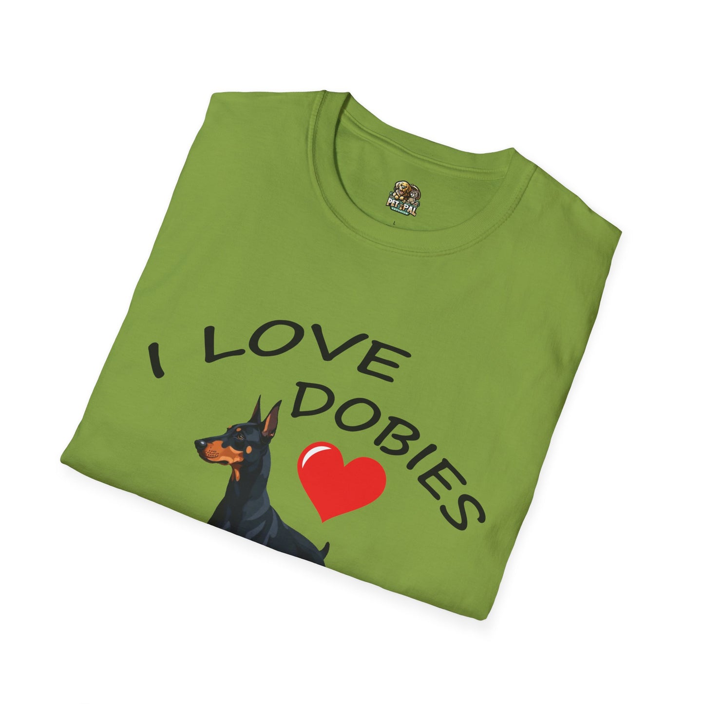 I Love Dobies Unisex Softstyle T-Shirt | Perfect Gift for Dog Lovers
