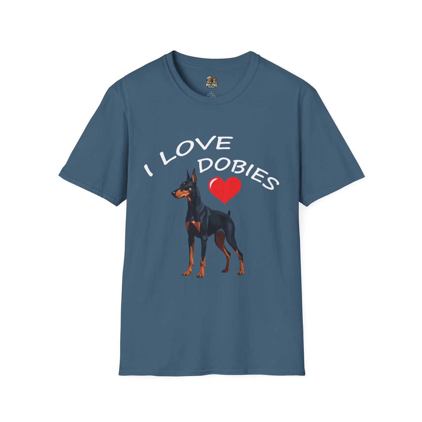 I Love Dobies Unisex Softstyle T-Shirt | Perfect Gift for Dog Lovers