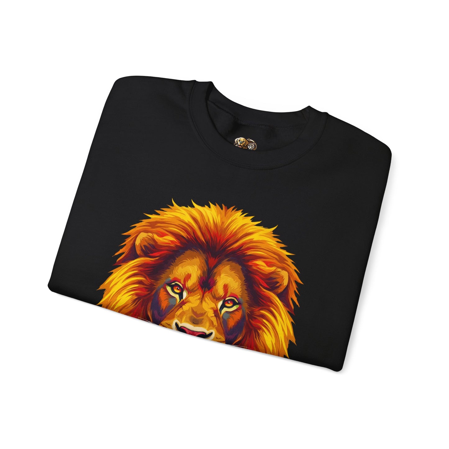 Lion Graphic Sweatshirt, Unisex Heavy Blend Crewneck, Bold Animal Spirit Wear, Gift for Animal Lovers, Cozy Fashion for All
