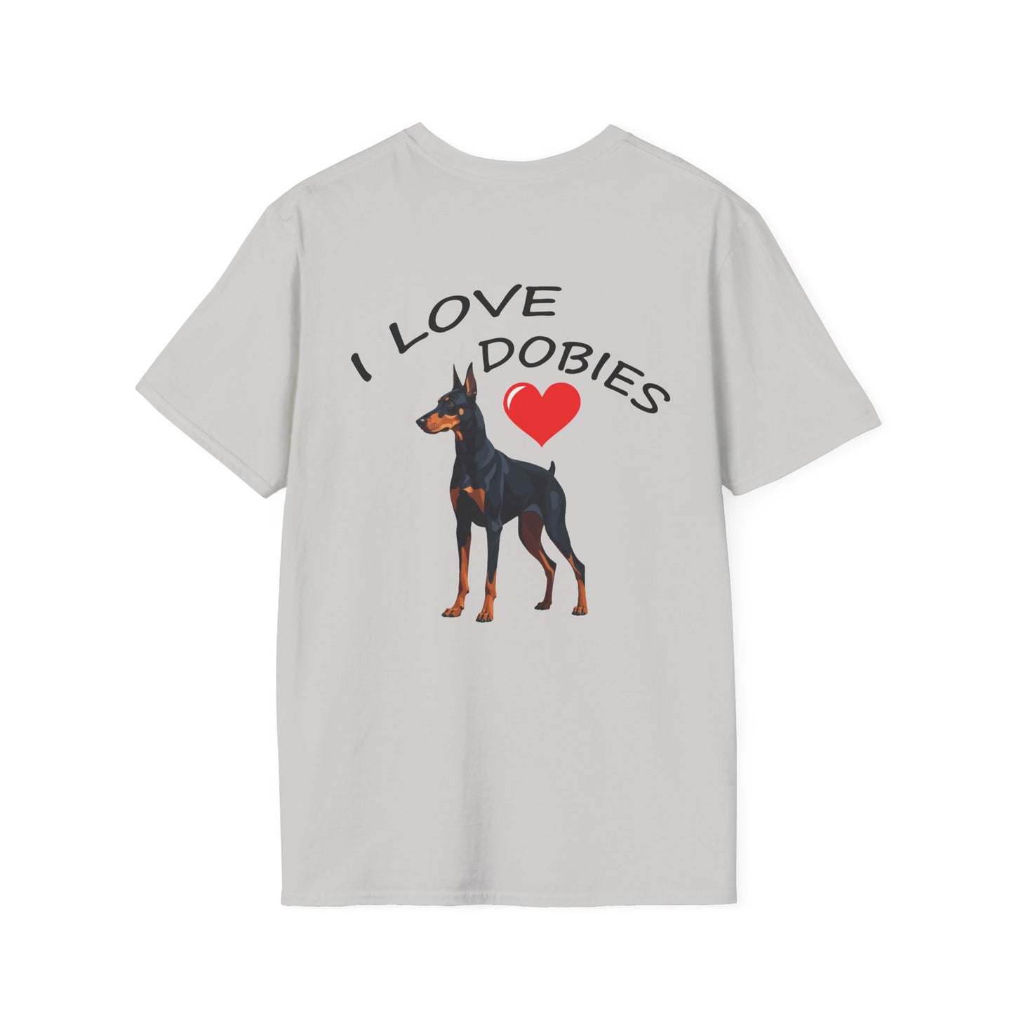 I Love Dobies Unisex Softstyle T-Shirt | Perfect Gift for Dog Lovers