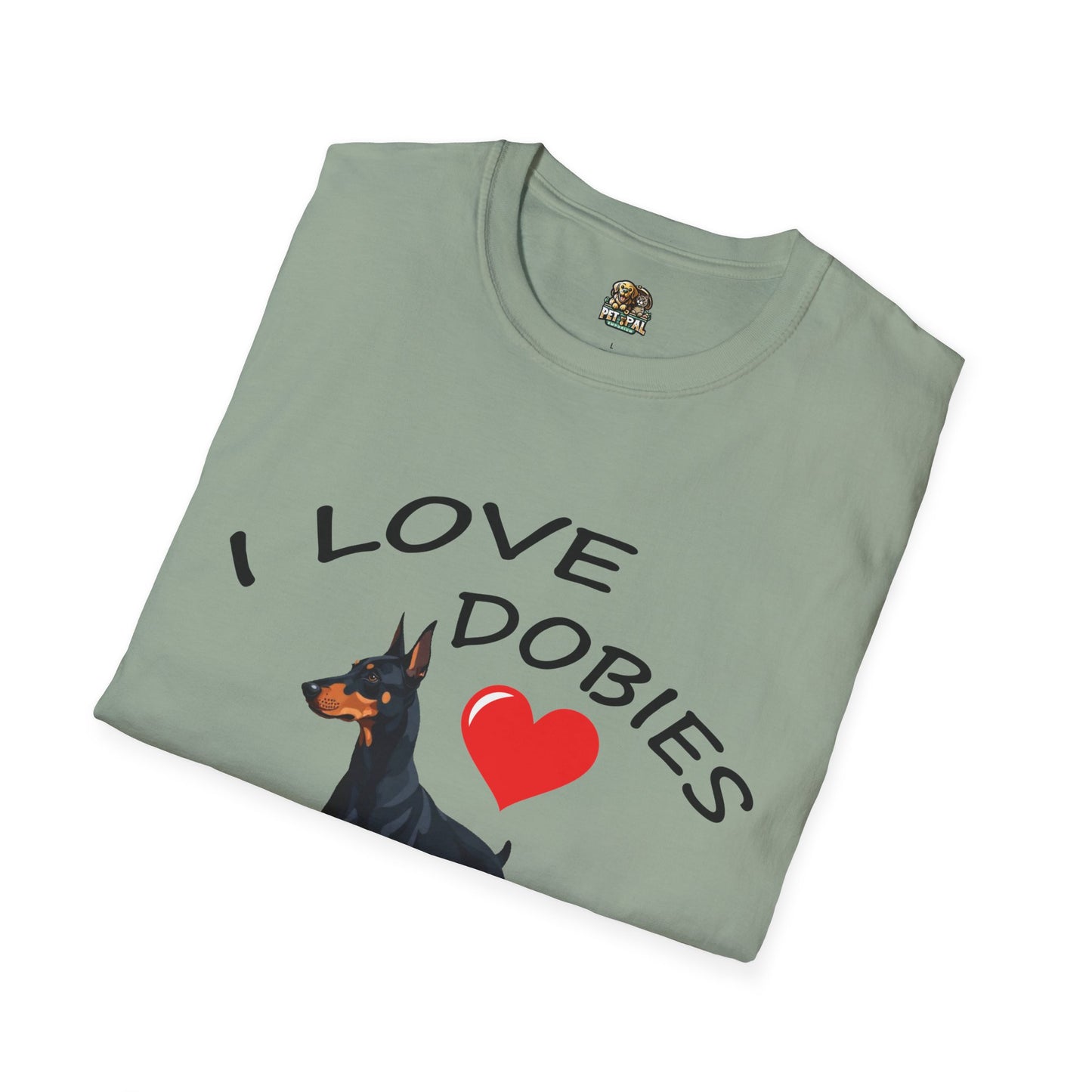 I Love Dobies Unisex Softstyle T-Shirt | Perfect Gift for Dog Lovers