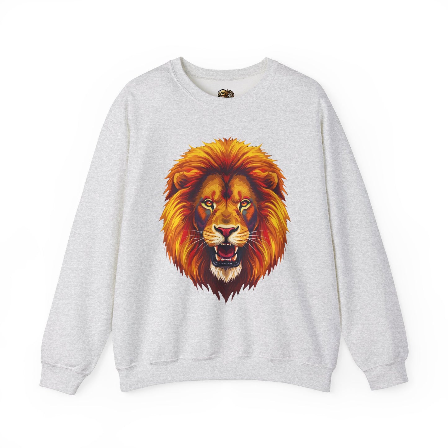 Lion Graphic Sweatshirt, Unisex Heavy Blend Crewneck, Bold Animal Spirit Wear, Gift for Animal Lovers, Cozy Fashion for All