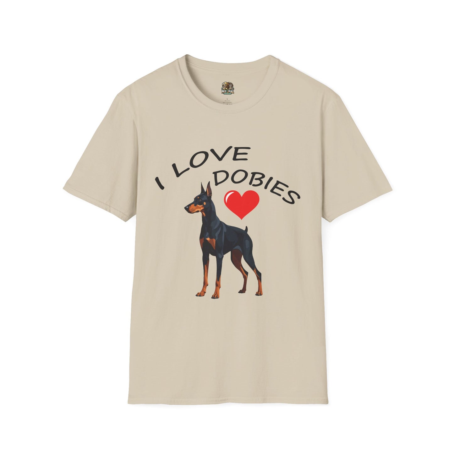 I Love Dobies Unisex Softstyle T-Shirt | Perfect Gift for Dog Lovers