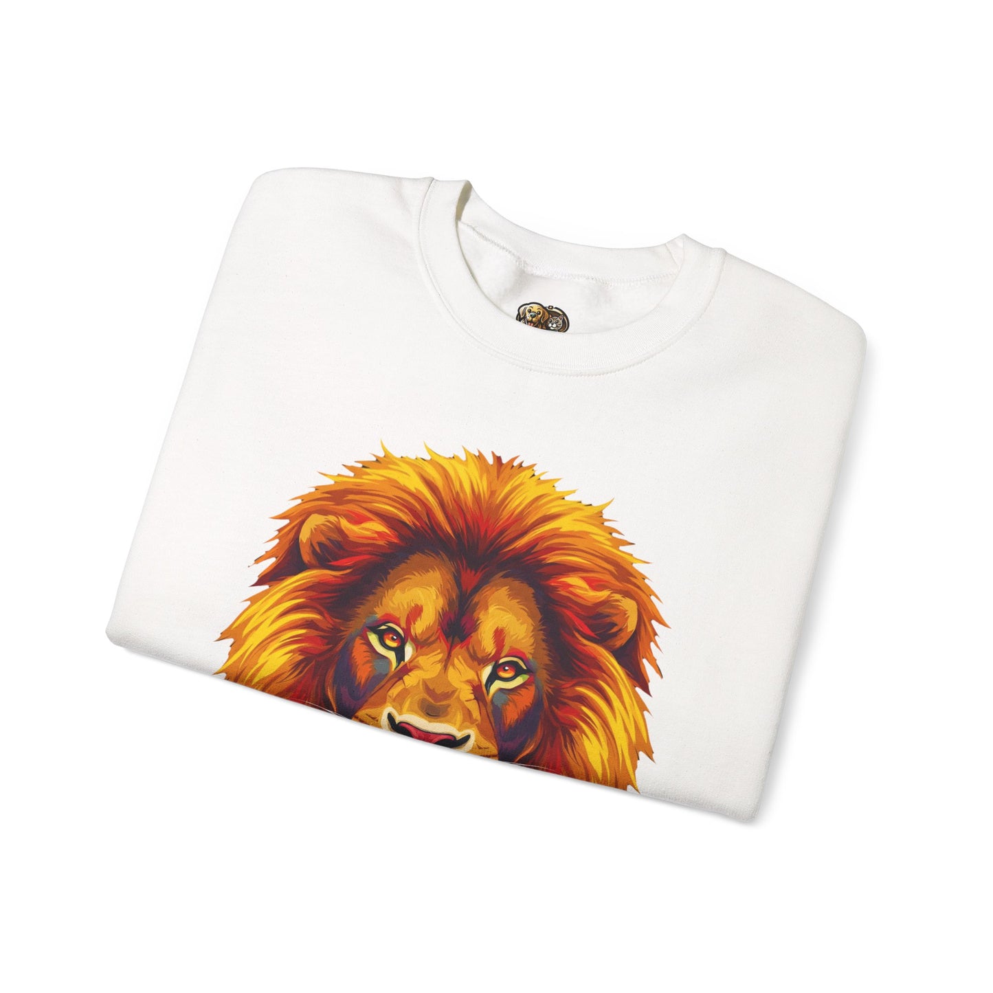 Lion Graphic Sweatshirt, Unisex Heavy Blend Crewneck, Bold Animal Spirit Wear, Gift for Animal Lovers, Cozy Fashion for All