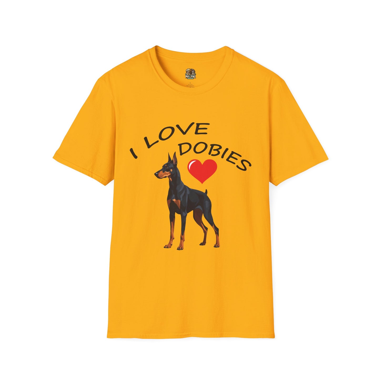 I Love Dobies Unisex Softstyle T-Shirt | Perfect Gift for Dog Lovers