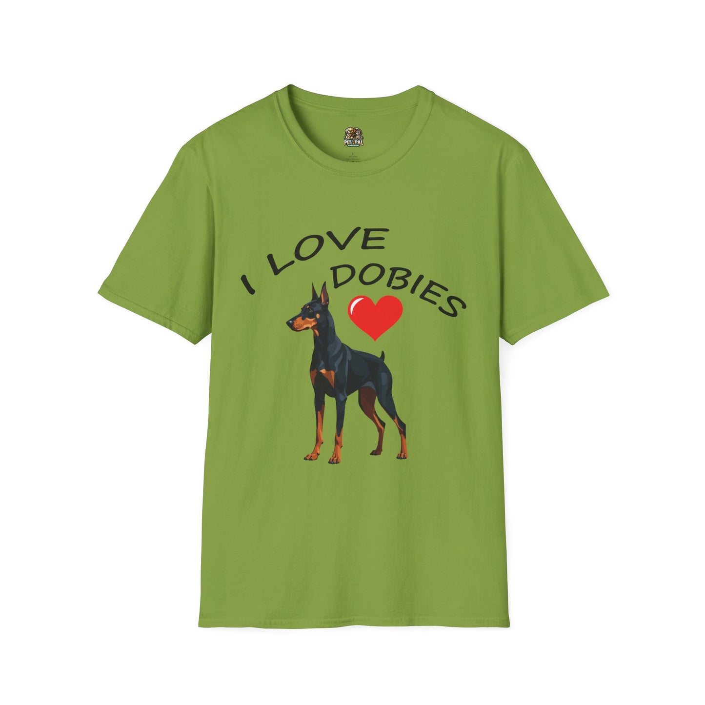 I Love Dobies Unisex Softstyle T-Shirt | Perfect Gift for Dog Lovers