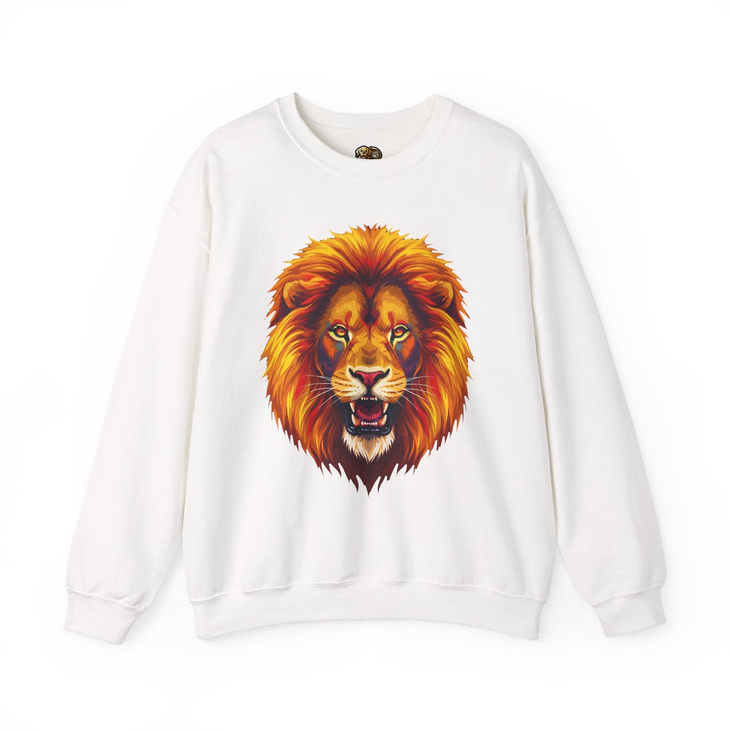 Lion Graphic Sweatshirt, Unisex Heavy Blend Crewneck, Bold Animal Spirit Wear, Gift for Animal Lovers, Cozy Fashion for All