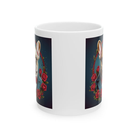 Frenchie Ceramic Mug, (11oz, 15oz)