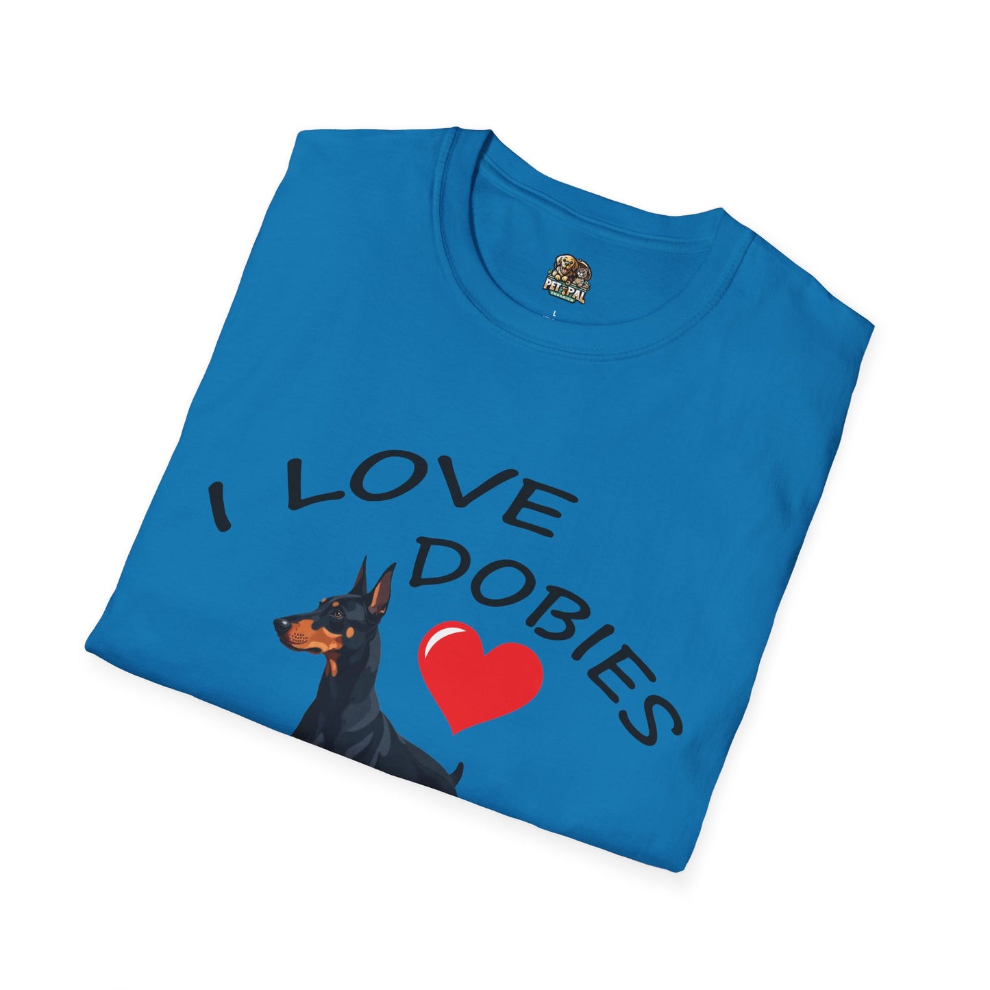 I Love Dobies Unisex Softstyle T-Shirt | Perfect Gift for Dog Lovers