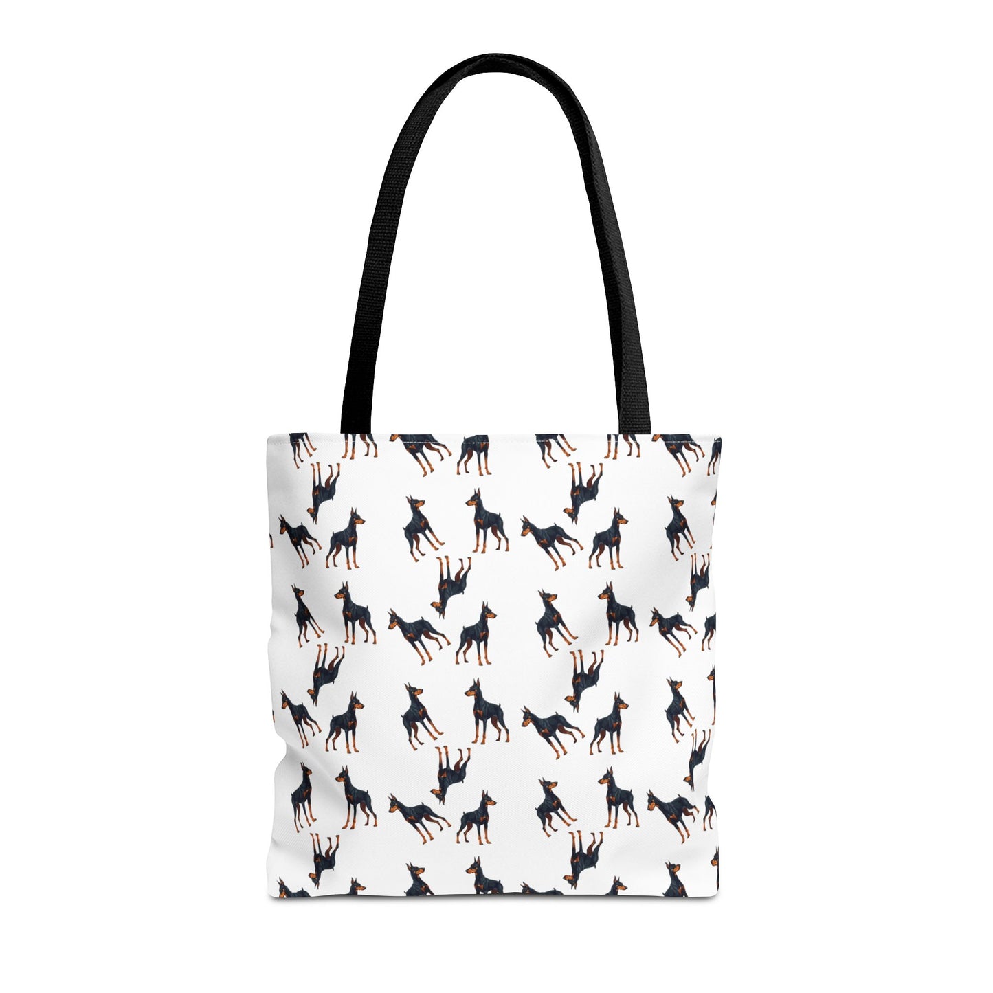 Playful Dobie Print Tote Bag, Personalized Pet Lover Gift, Everyday Use, Shopping Bag, Beach Bag, Perfect for Dog Lovers