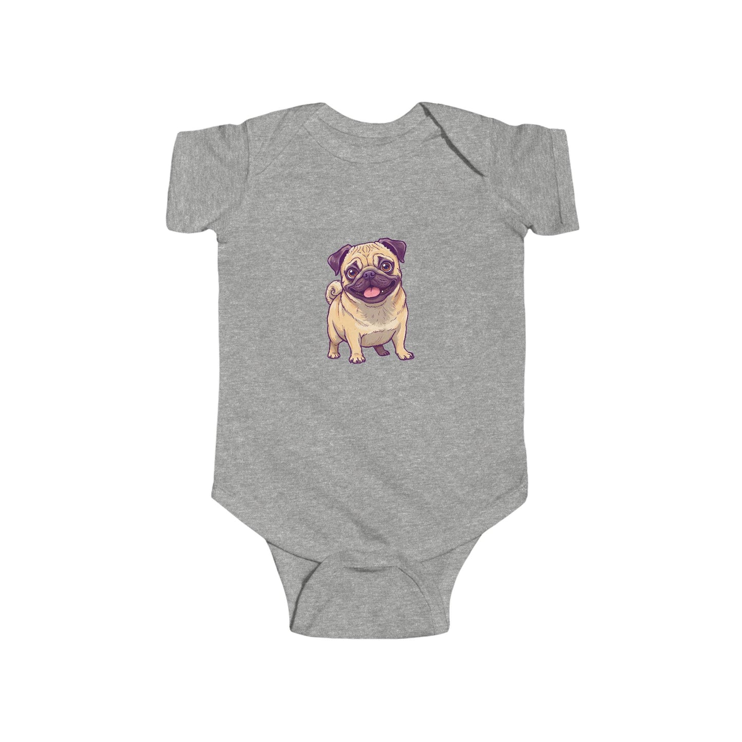 Cute Pug Infant Onesie, Baby Shower Gift, Newborn Clothing, Pet Lover Outfit, Toddler Gift, Dog Themed Babywear