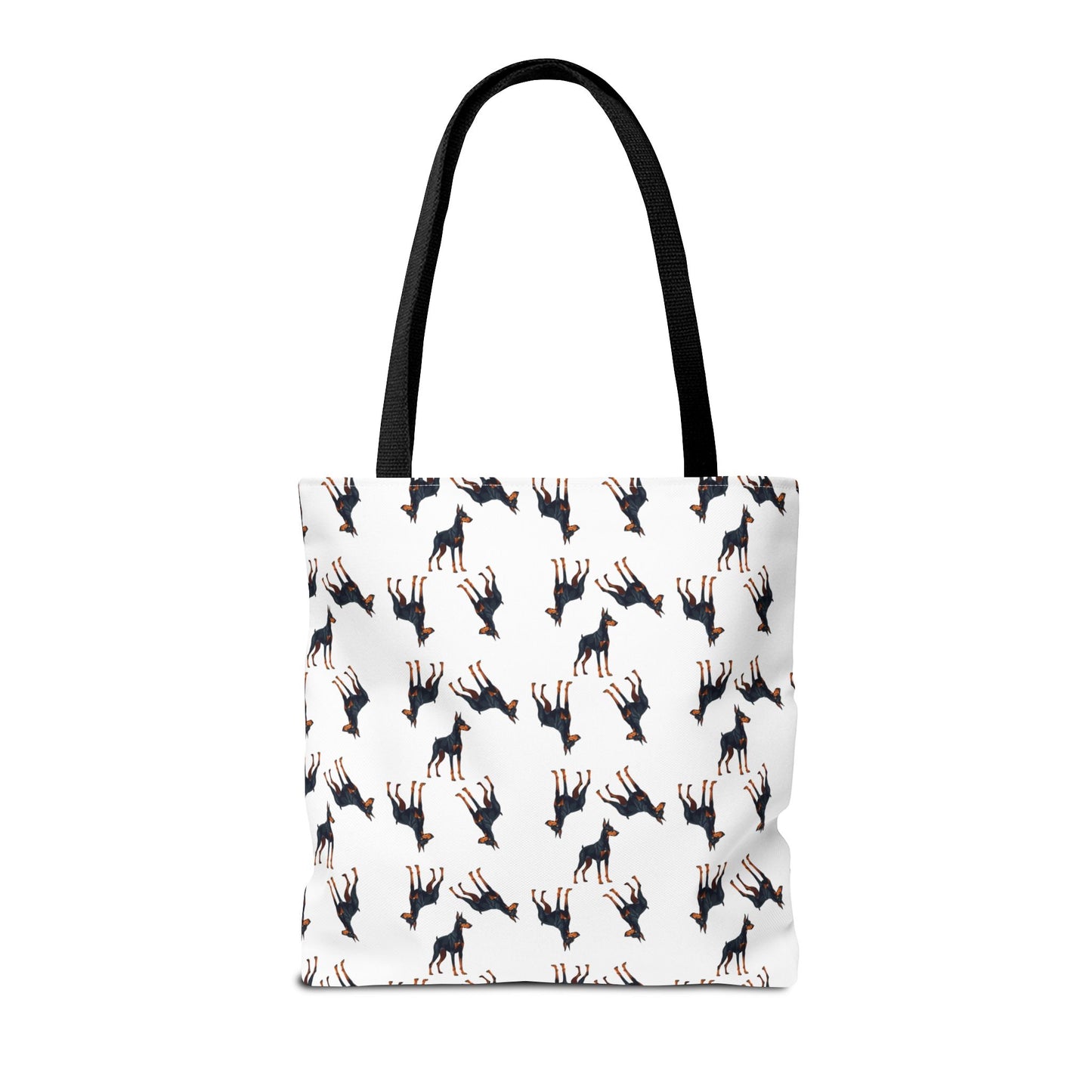 Playful Dobie Print Tote Bag, Personalized Pet Lover Gift, Everyday Use, Shopping Bag, Beach Bag, Perfect for Dog Lovers
