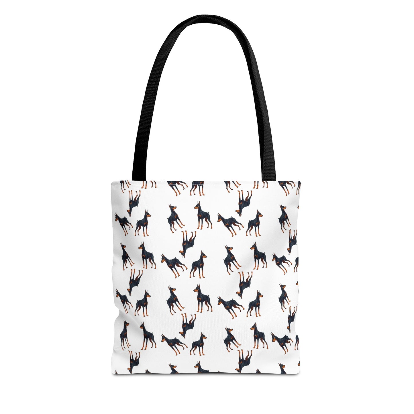 Playful Dobie Print Tote Bag, Personalized Pet Lover Gift, Everyday Use, Shopping Bag, Beach Bag, Perfect for Dog Lovers