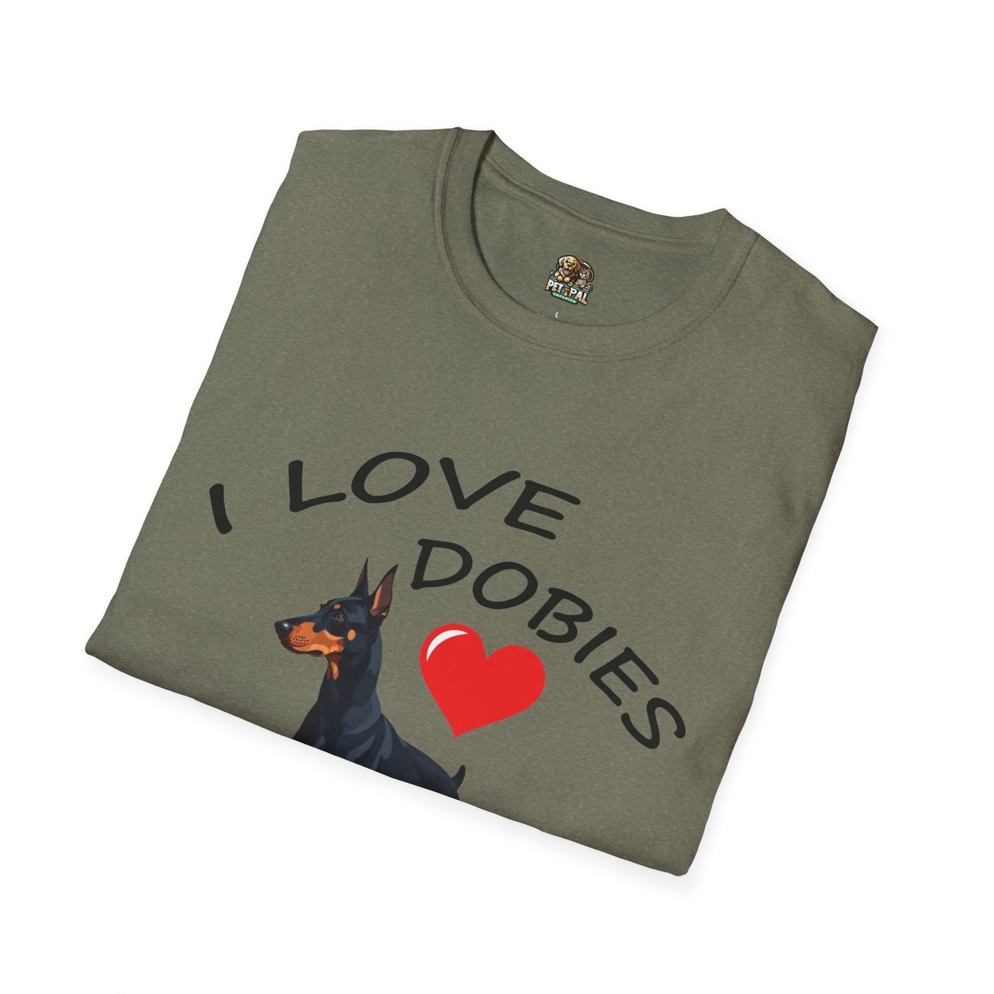I Love Dobies Unisex Softstyle T-Shirt | Perfect Gift for Dog Lovers