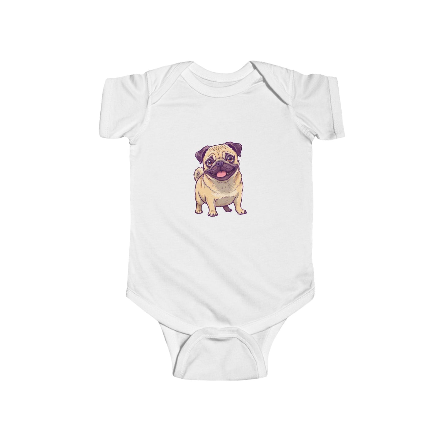 Cute Pug Infant Onesie, Baby Shower Gift, Newborn Clothing, Pet Lover Outfit, Toddler Gift, Dog Themed Babywear