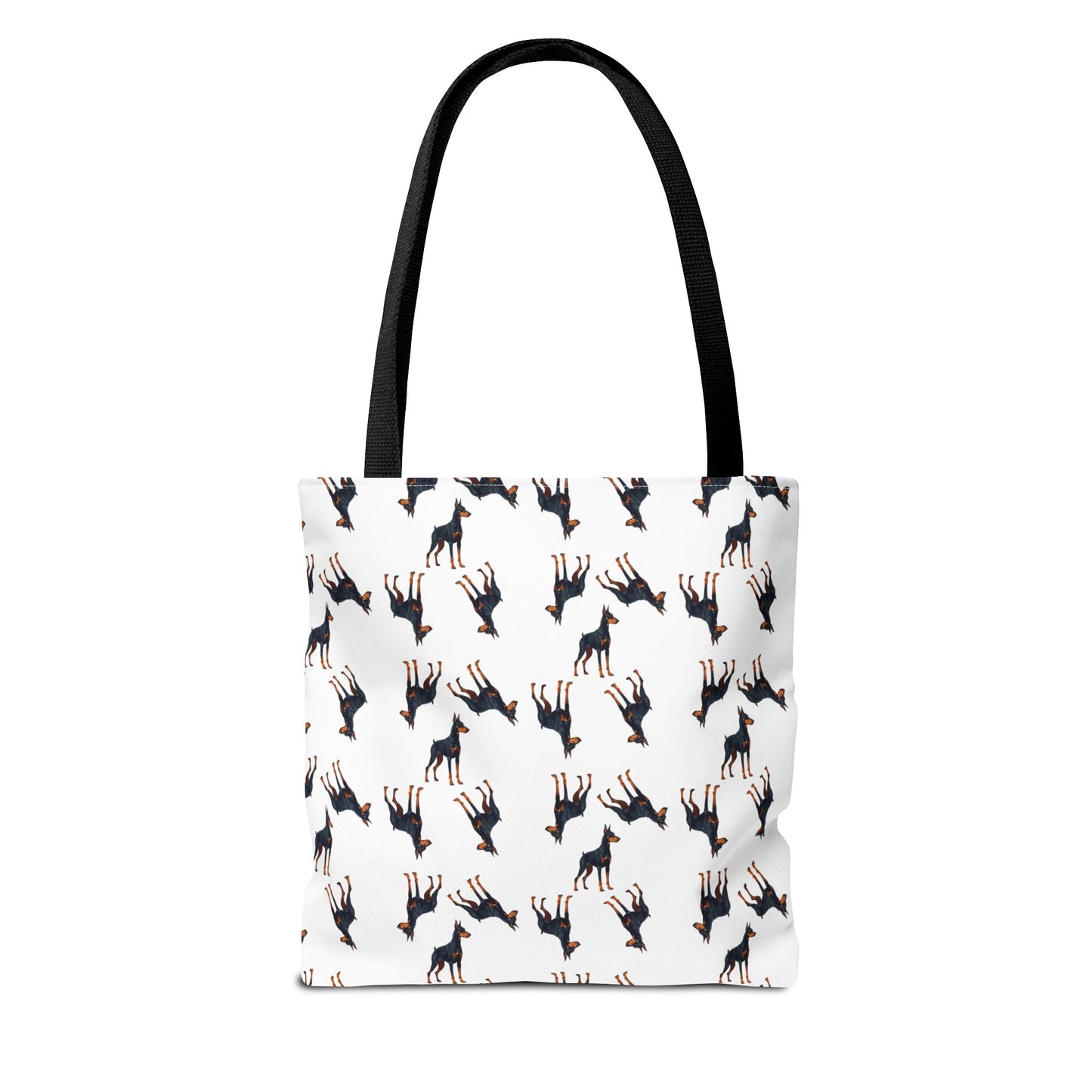 Playful Dobie Print Tote Bag, Personalized Pet Lover Gift, Everyday Use, Shopping Bag, Beach Bag, Perfect for Dog Lovers