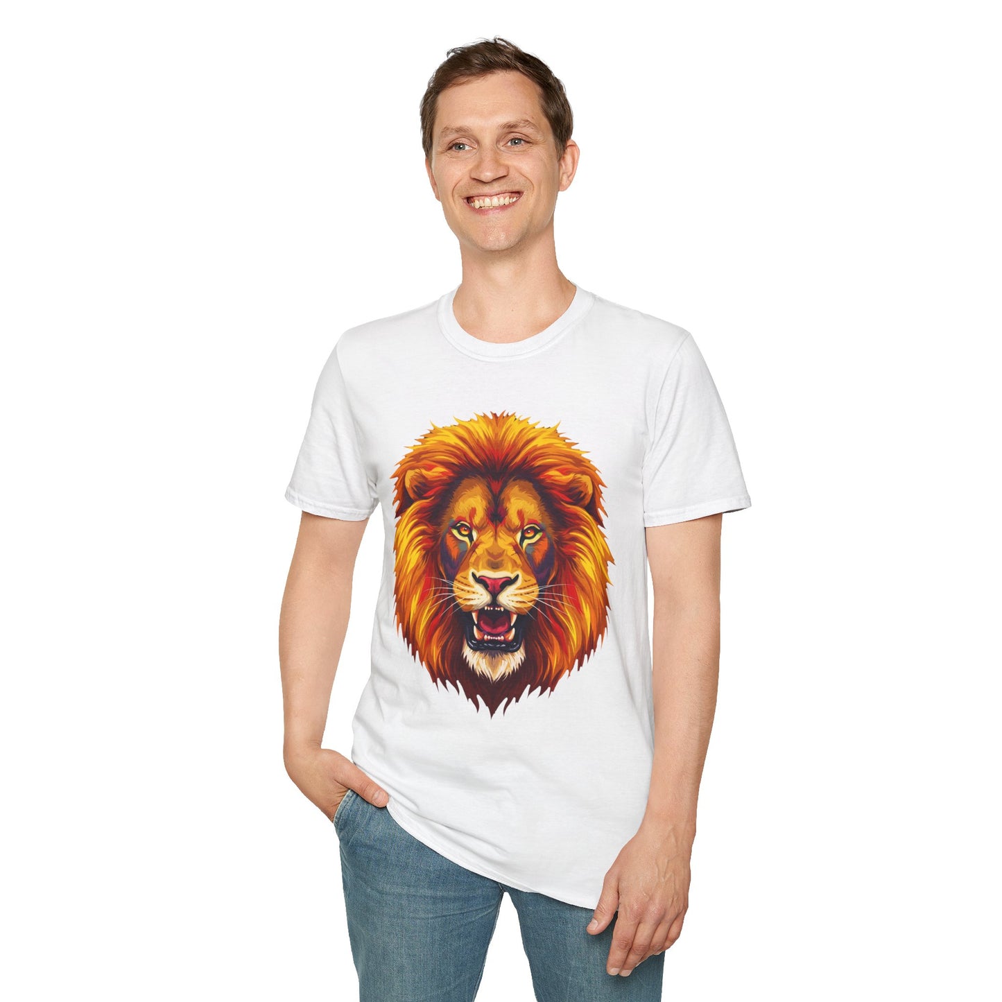 Fierce Lion Graphic Tee, Animal Lover Shirt, Graphic T-Shirt, Unisex Lion Shirt, Wild Animal Apparel, Gift for Nature Enthusiasts