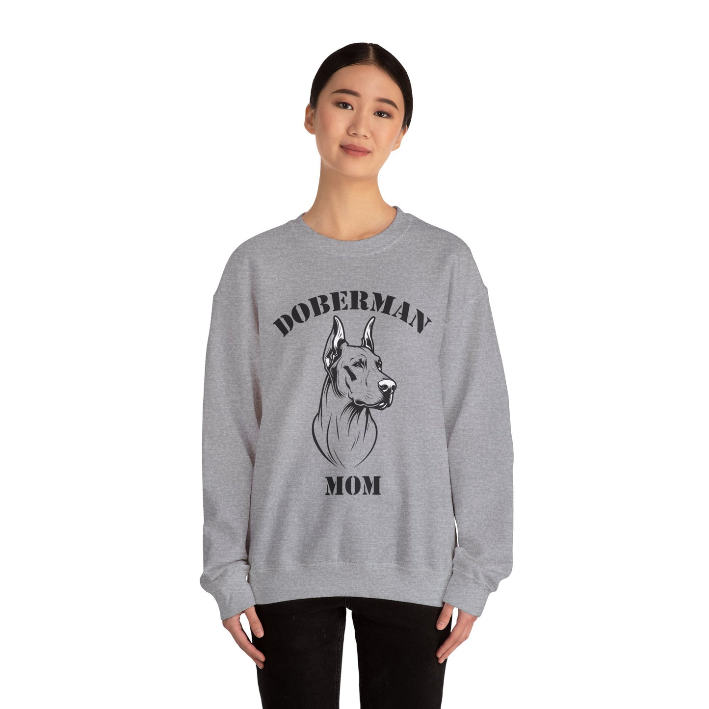 Doberman Mom Crewneck Sweatshirt - Cozy Gift for Dog Lovers