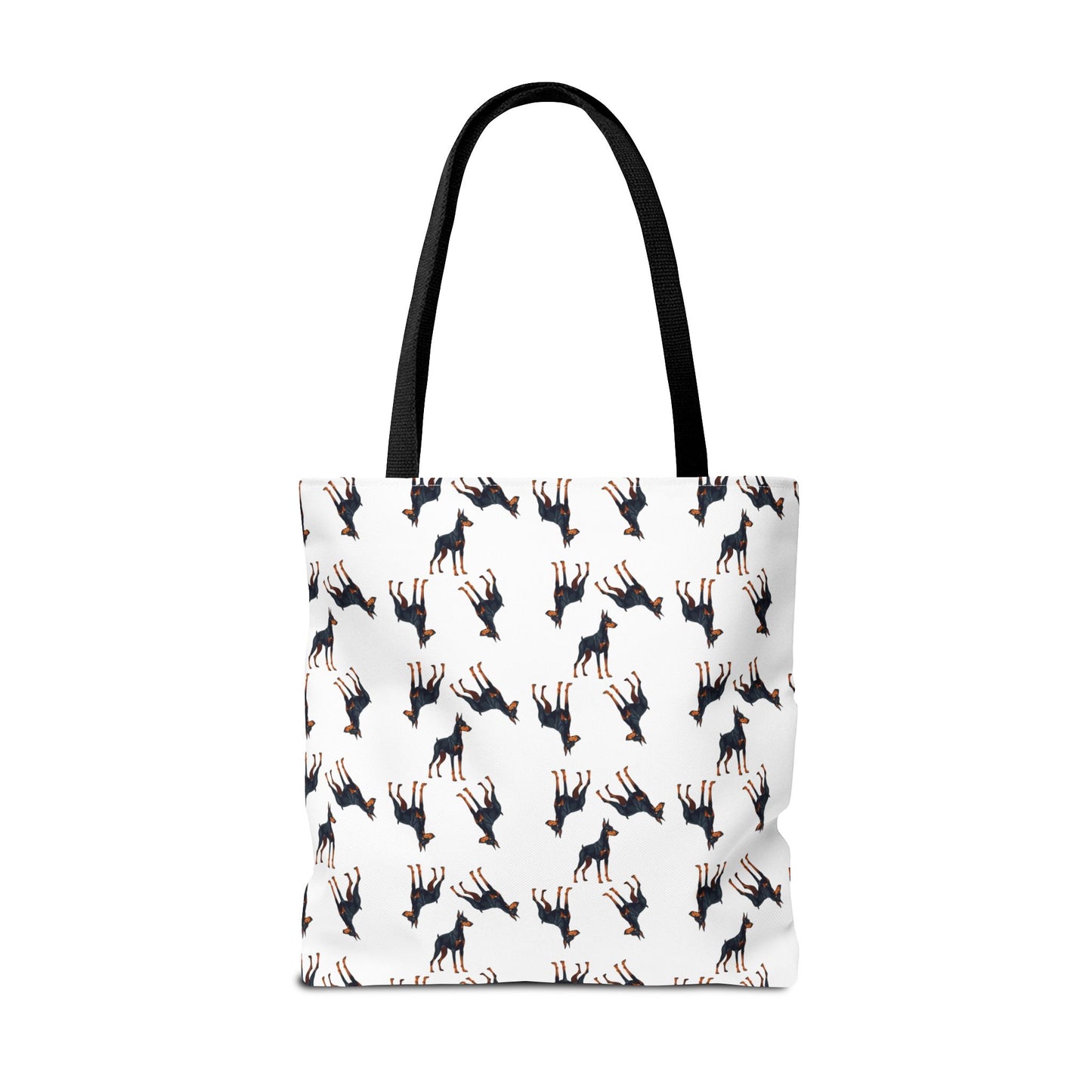 Playful Dobie Print Tote Bag, Personalized Pet Lover Gift, Everyday Use, Shopping Bag, Beach Bag, Perfect for Dog Lovers