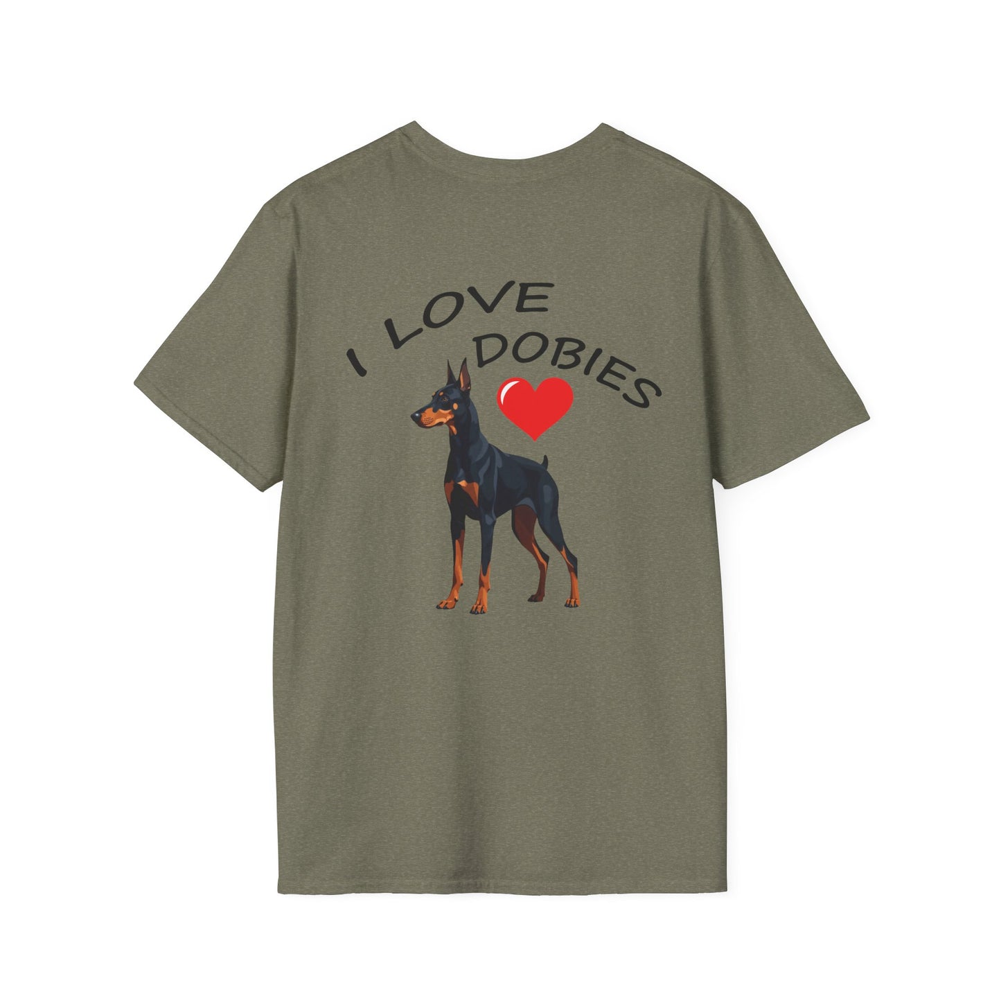 I Love Dobies Unisex Softstyle T-Shirt | Perfect Gift for Dog Lovers