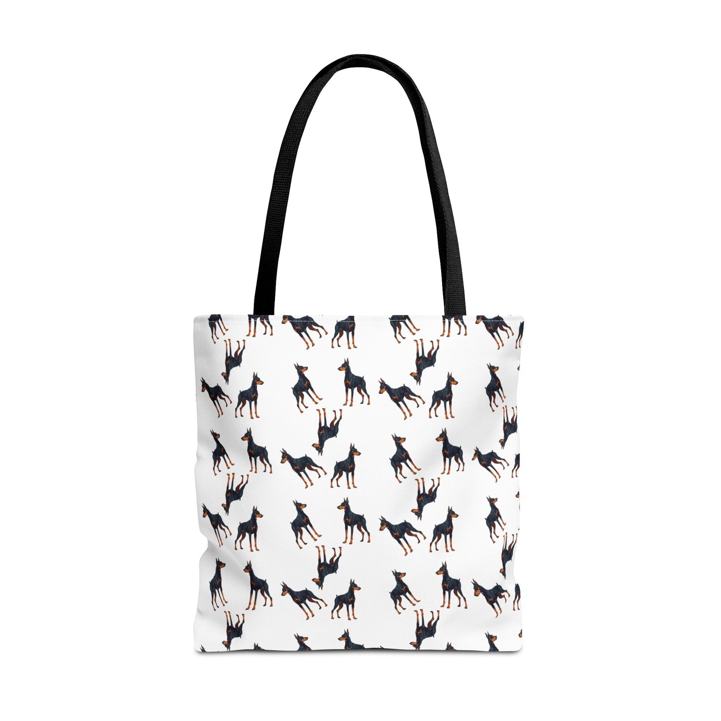 Playful Dobie Print Tote Bag, Personalized Pet Lover Gift, Everyday Use, Shopping Bag, Beach Bag, Perfect for Dog Lovers
