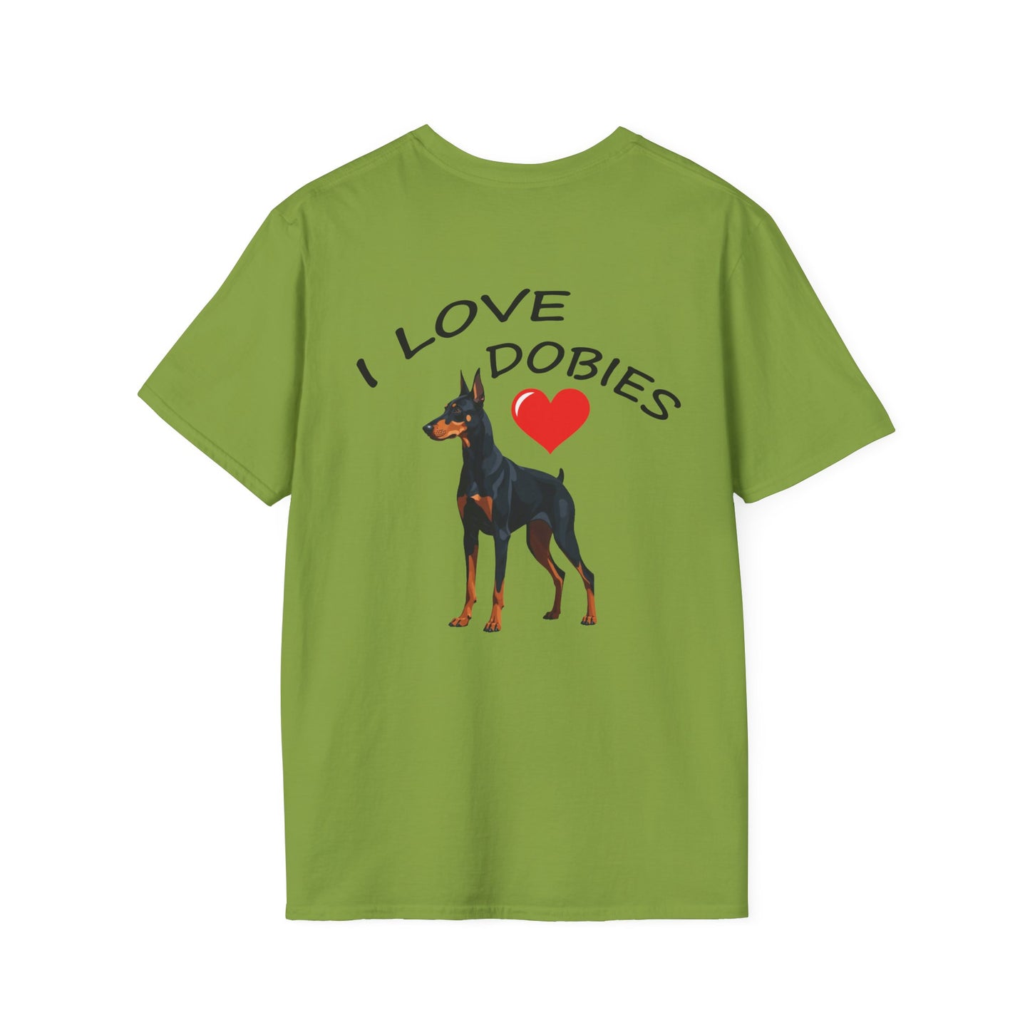 I Love Dobies Unisex Softstyle T-Shirt | Perfect Gift for Dog Lovers