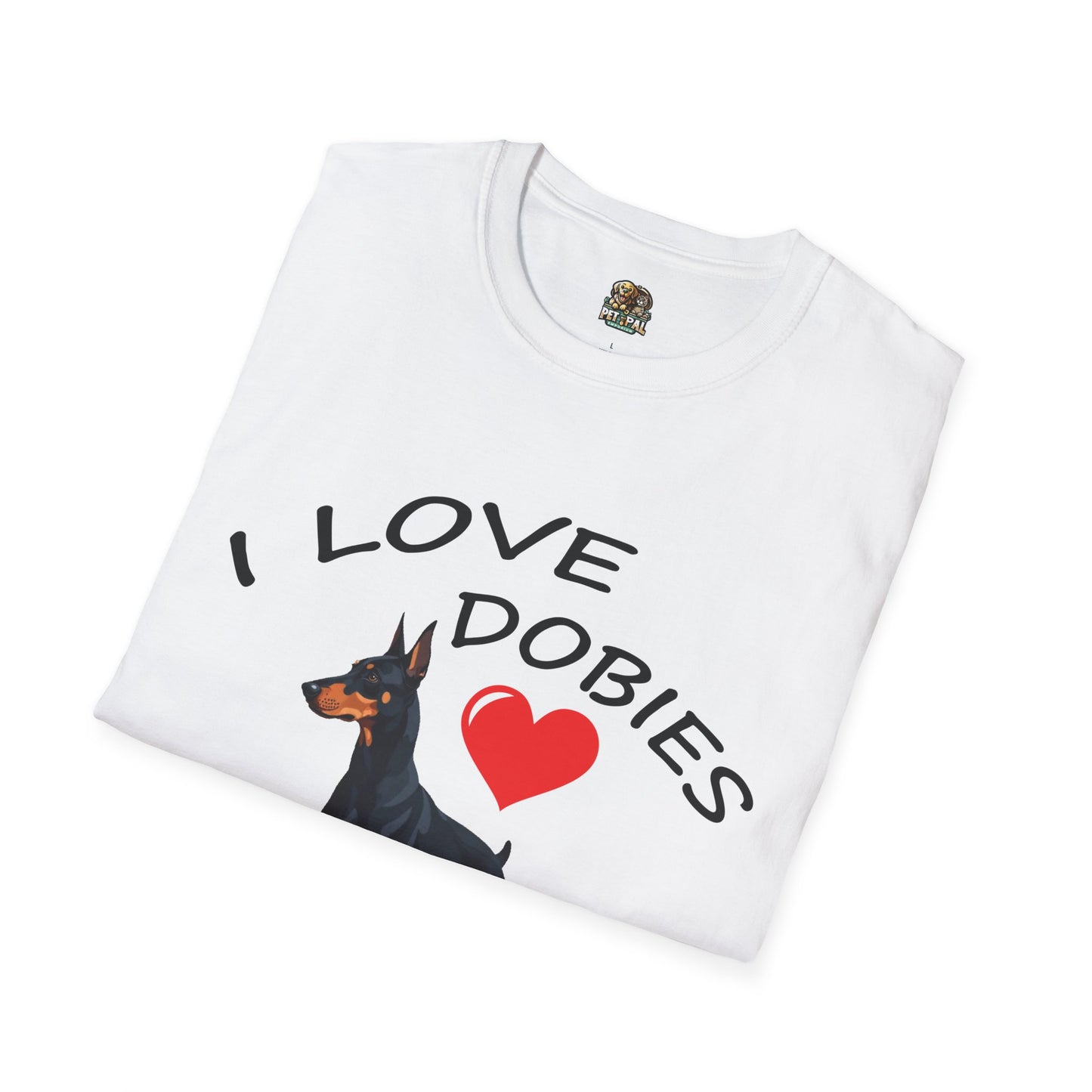 I Love Dobies Unisex Softstyle T-Shirt | Perfect Gift for Dog Lovers
