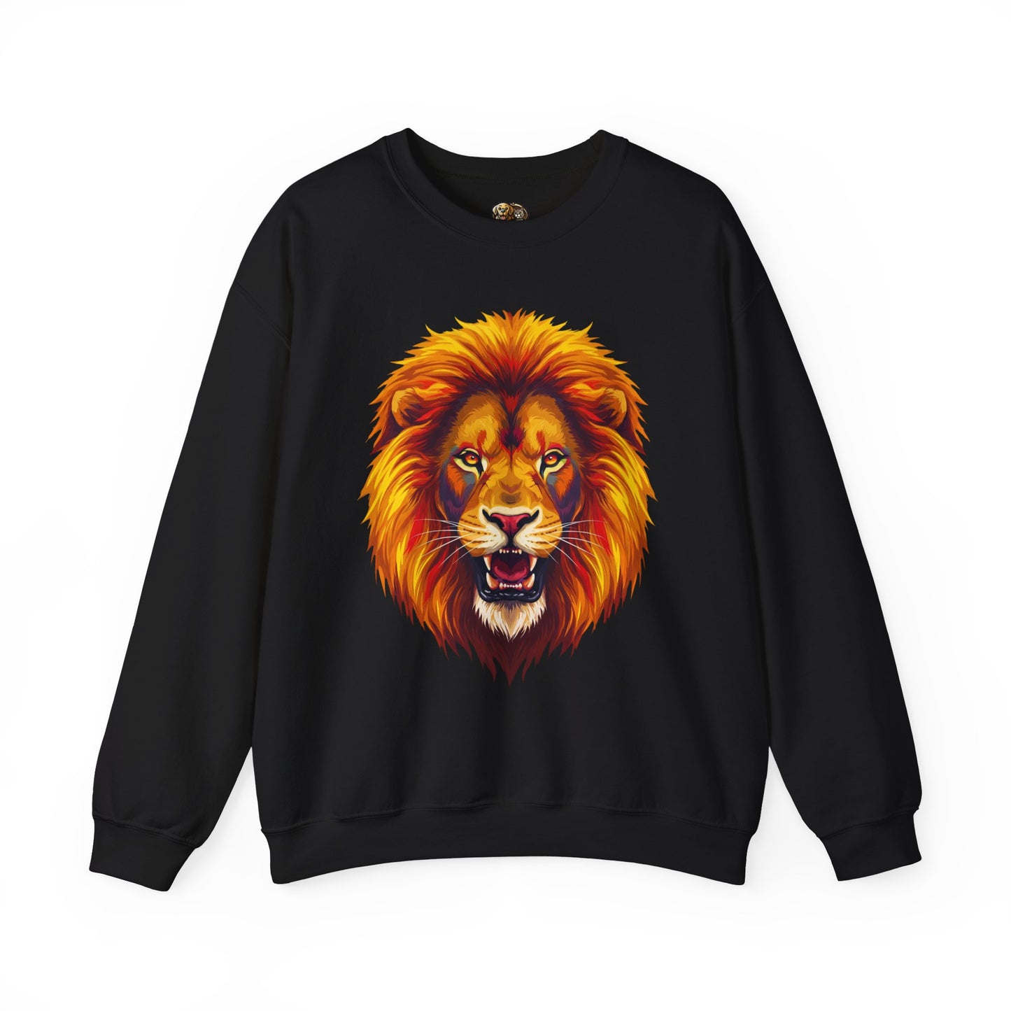Lion Graphic Sweatshirt, Unisex Heavy Blend Crewneck, Bold Animal Spirit Wear, Gift for Animal Lovers, Cozy Fashion for All